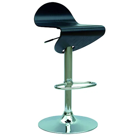 Adjustable Height Bent Wood Bar Stool